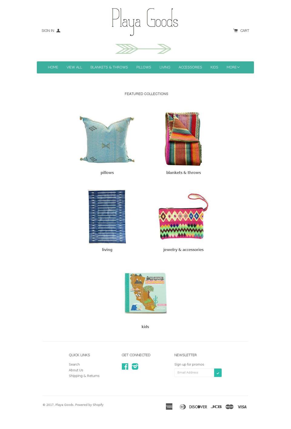 playagoods.com shopify website screenshot