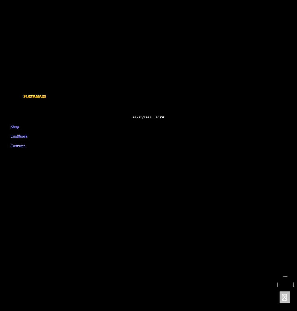 playamadeclothing.com shopify website screenshot