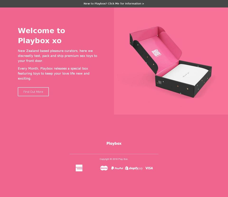 playbox.co.nz shopify website screenshot