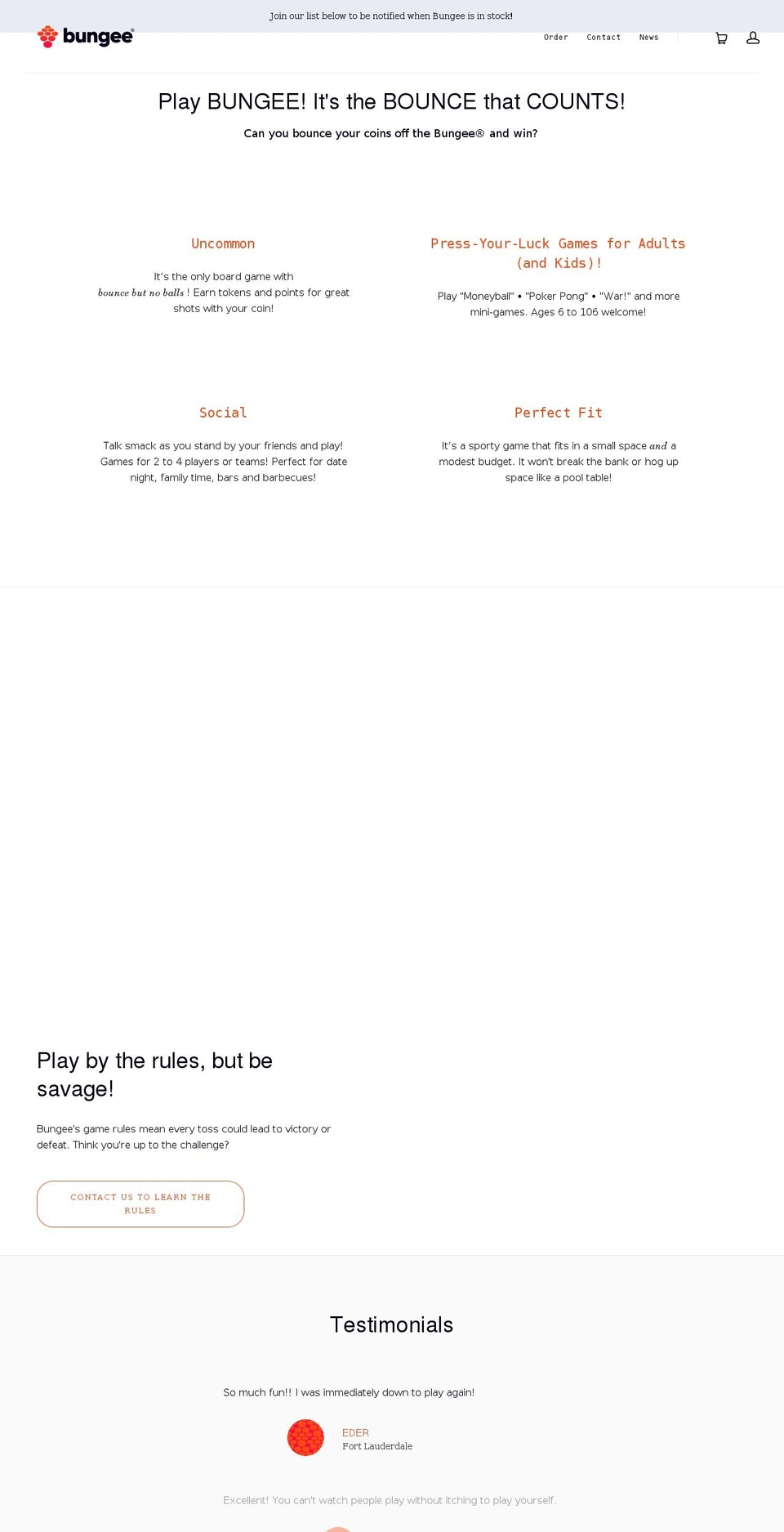 playbungee.com shopify website screenshot