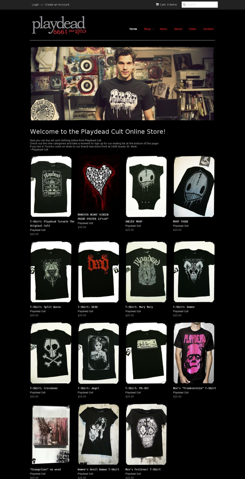playdeadcult.com shopify website screenshot