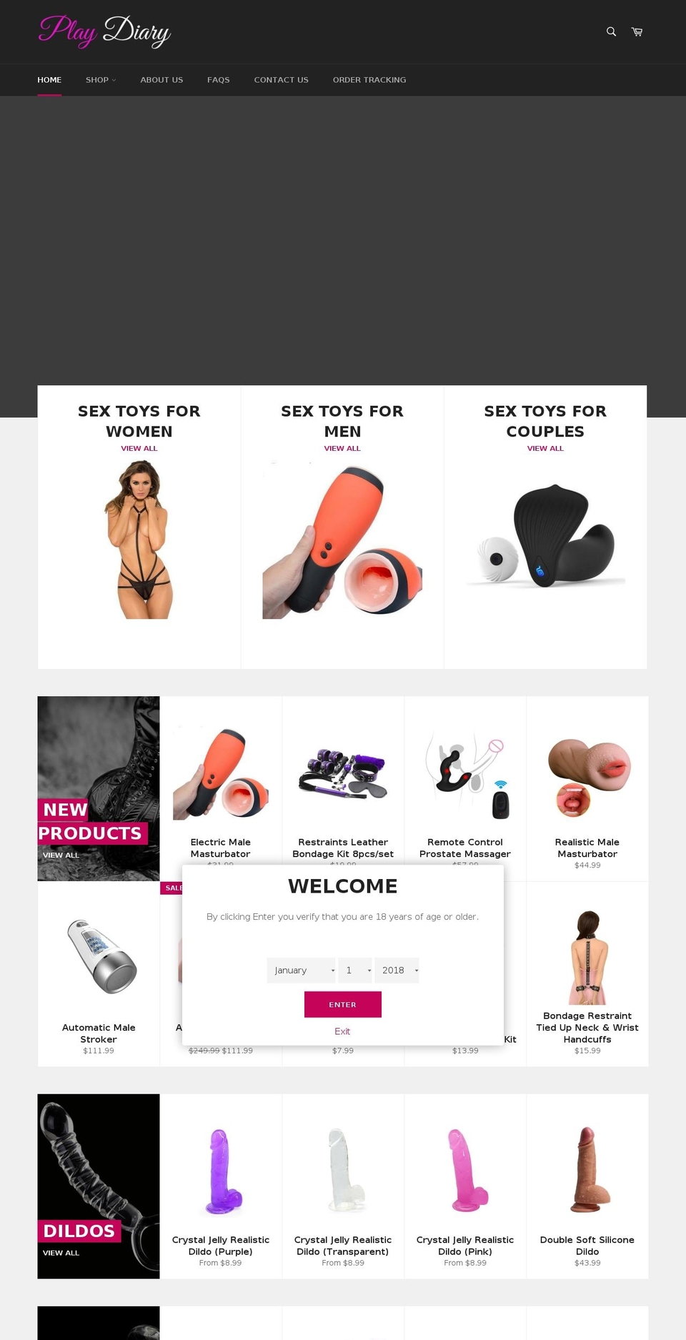 playdiary.com — Shopify storefront screenshot