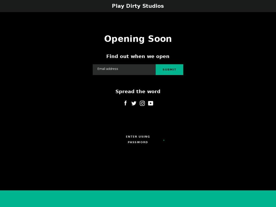 playdirtystudios.com — Shopify storefront screenshot