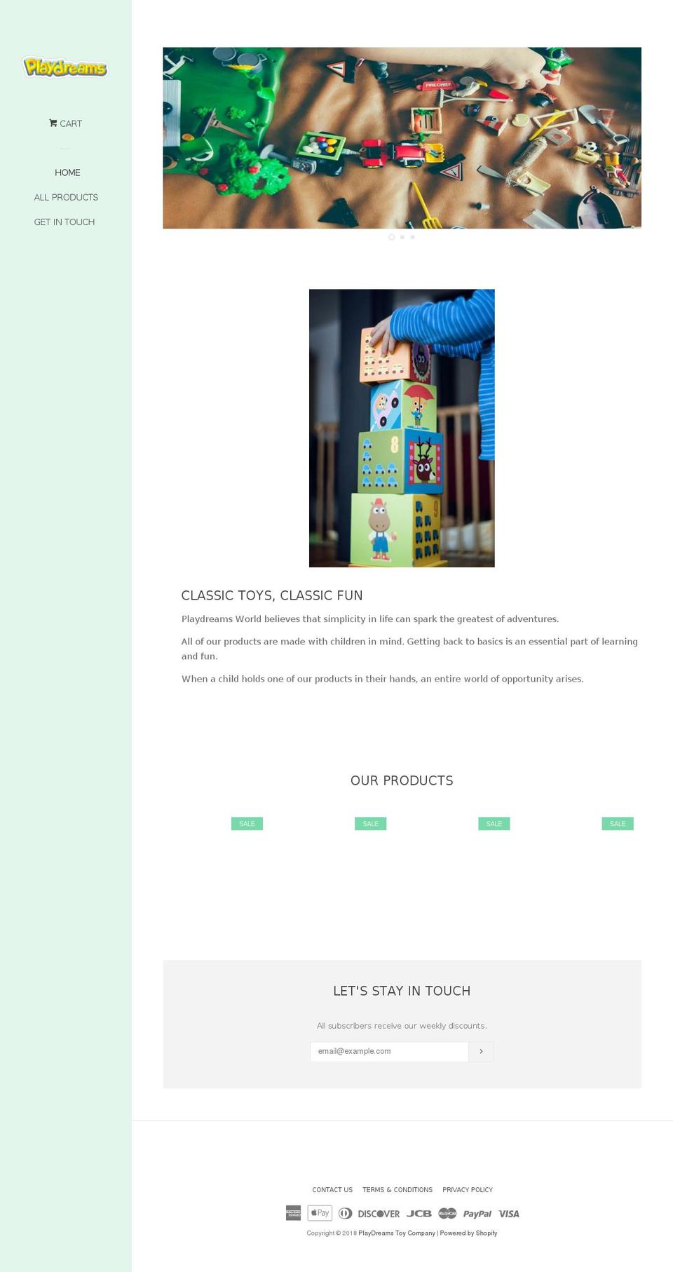 playdreamstoyco.com — Shopify storefront screenshot