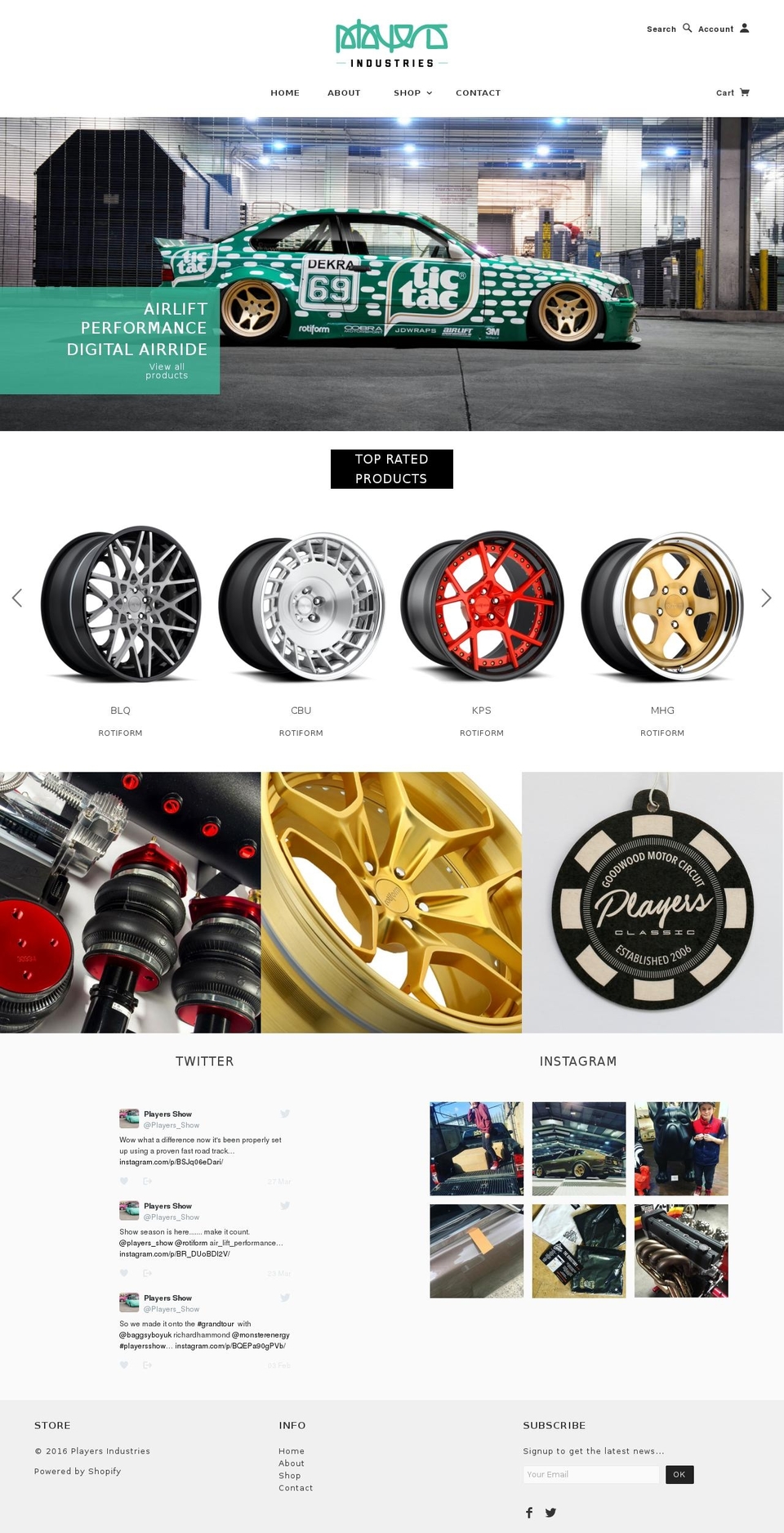 players-apparel.com shopify website screenshot