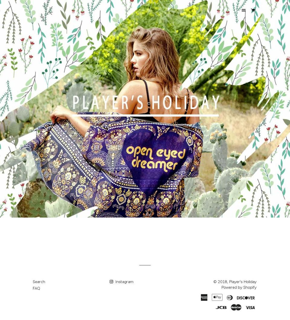 playersholidayca.com — Shopify storefront screenshot