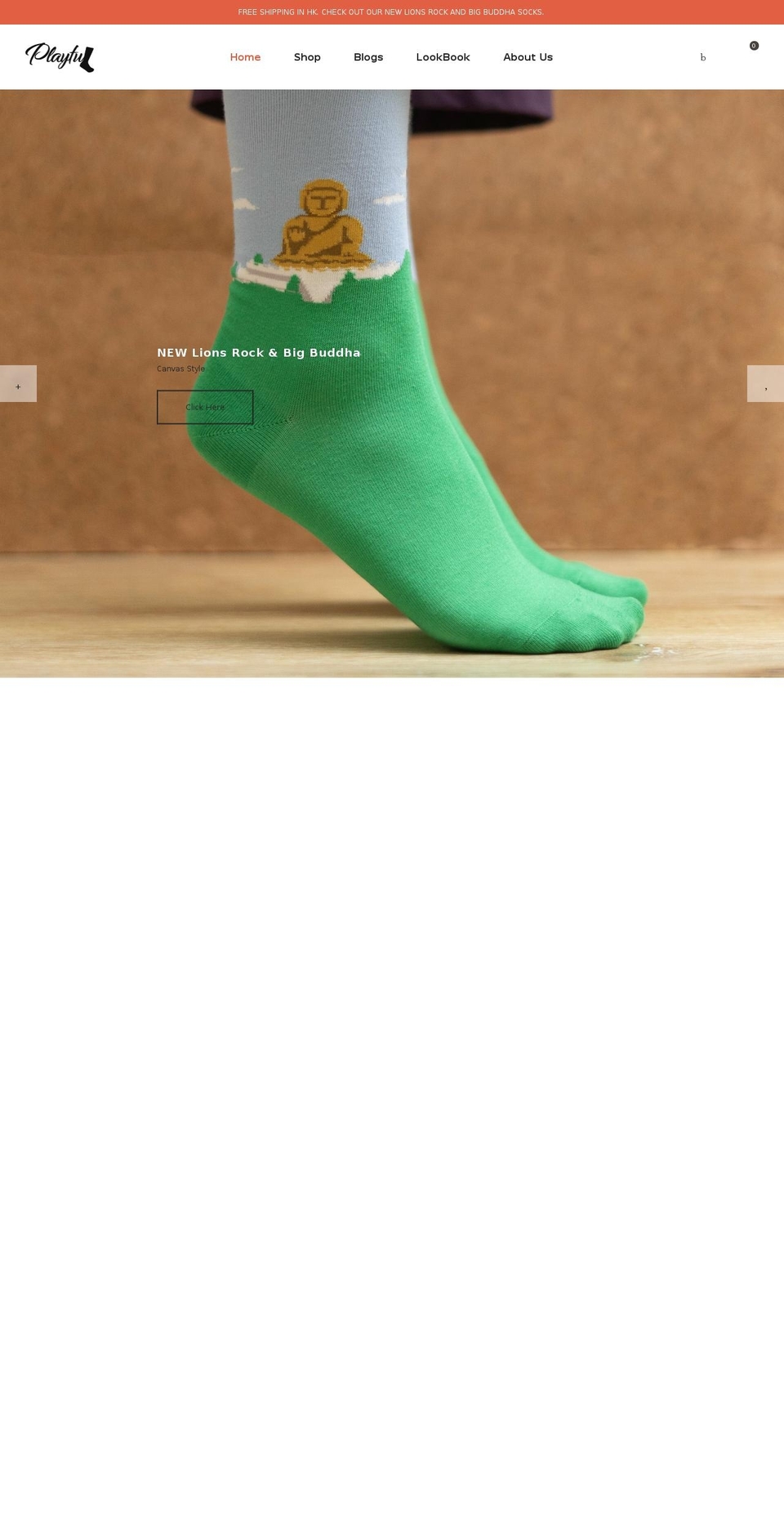 playful-socks.com shopify website screenshot