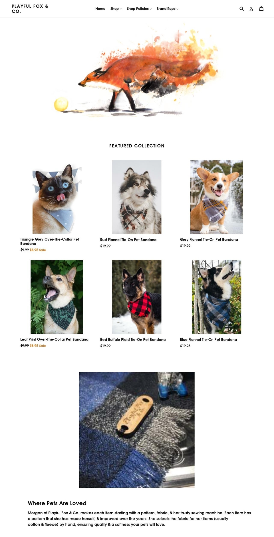 playfulfoxco.com — Shopify storefront screenshot