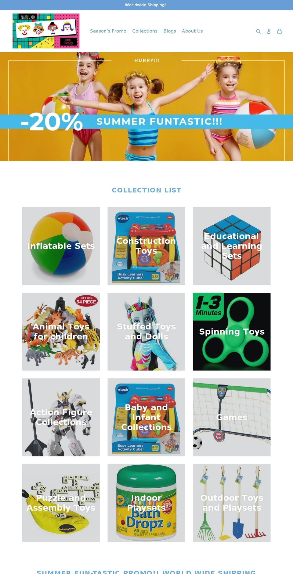 playfulkid.com — Shopify storefront screenshot