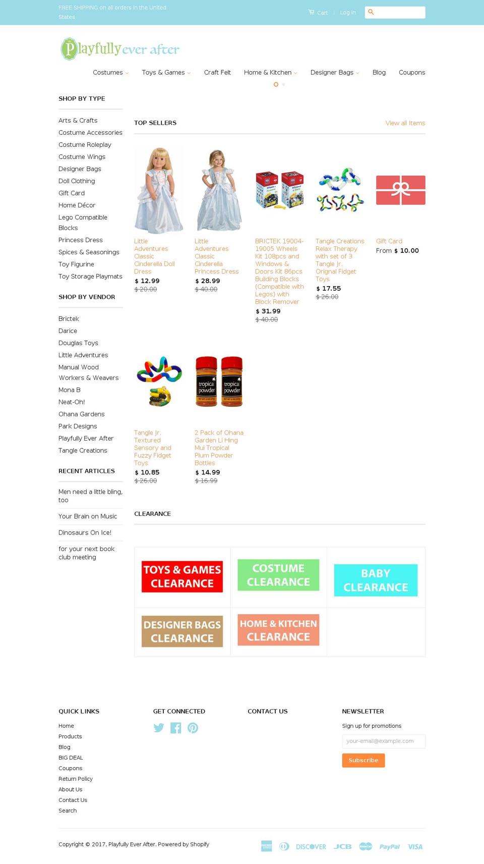 playfullyeverafter.com shopify website screenshot