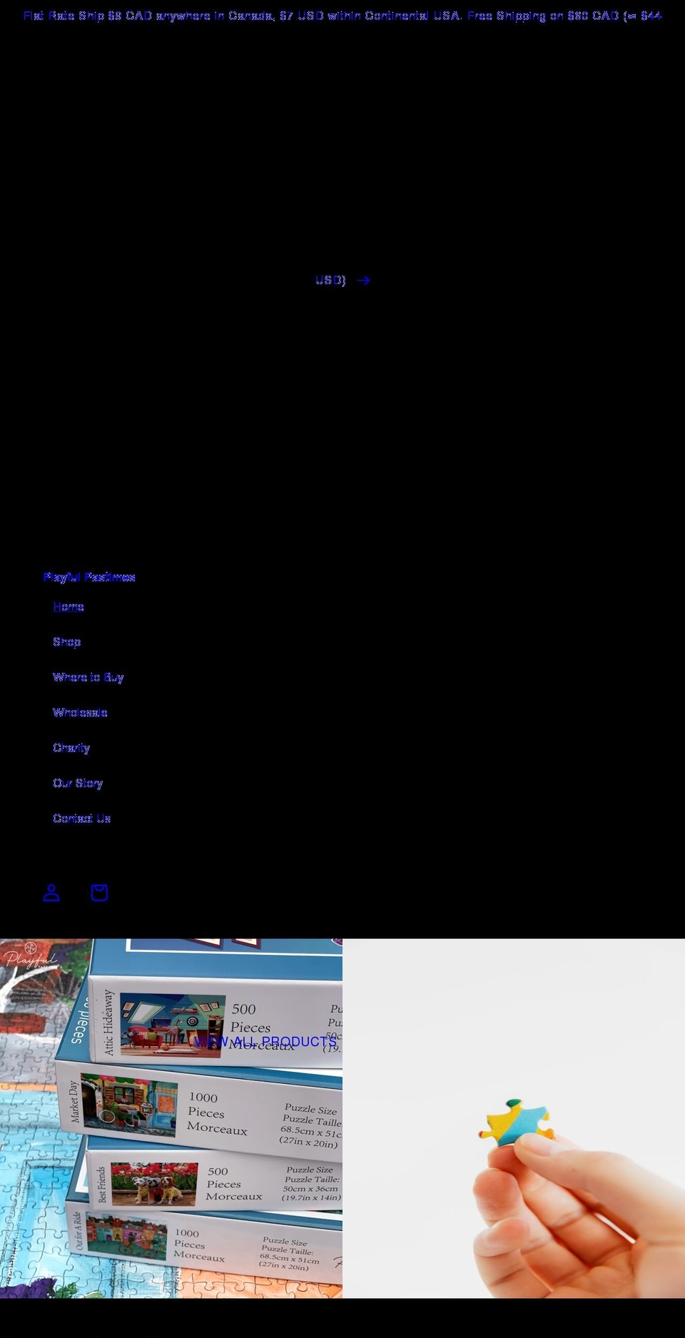 playfulpastimes.com shopify website screenshot