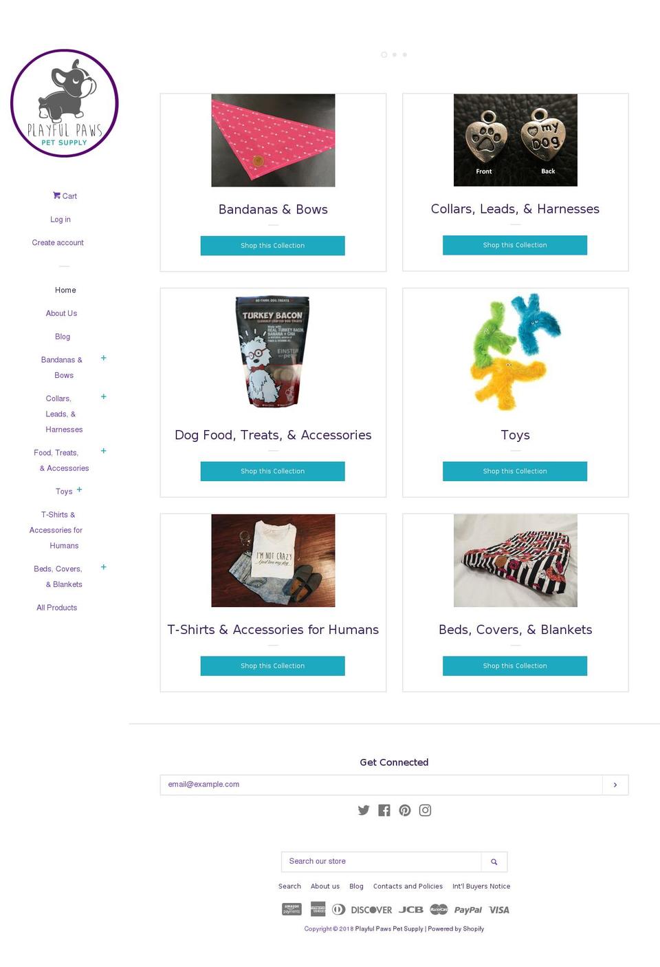 playfulpawspetsupply.com shopify website screenshot