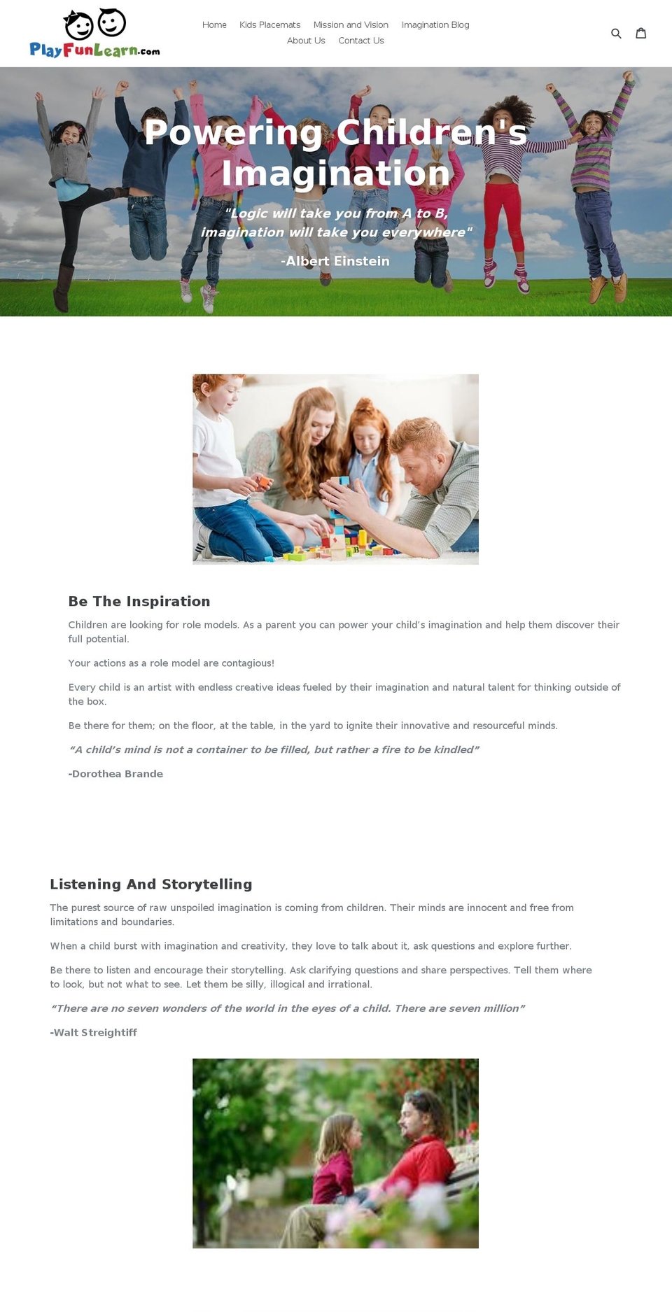 playfunlearn.com — Shopify storefront screenshot