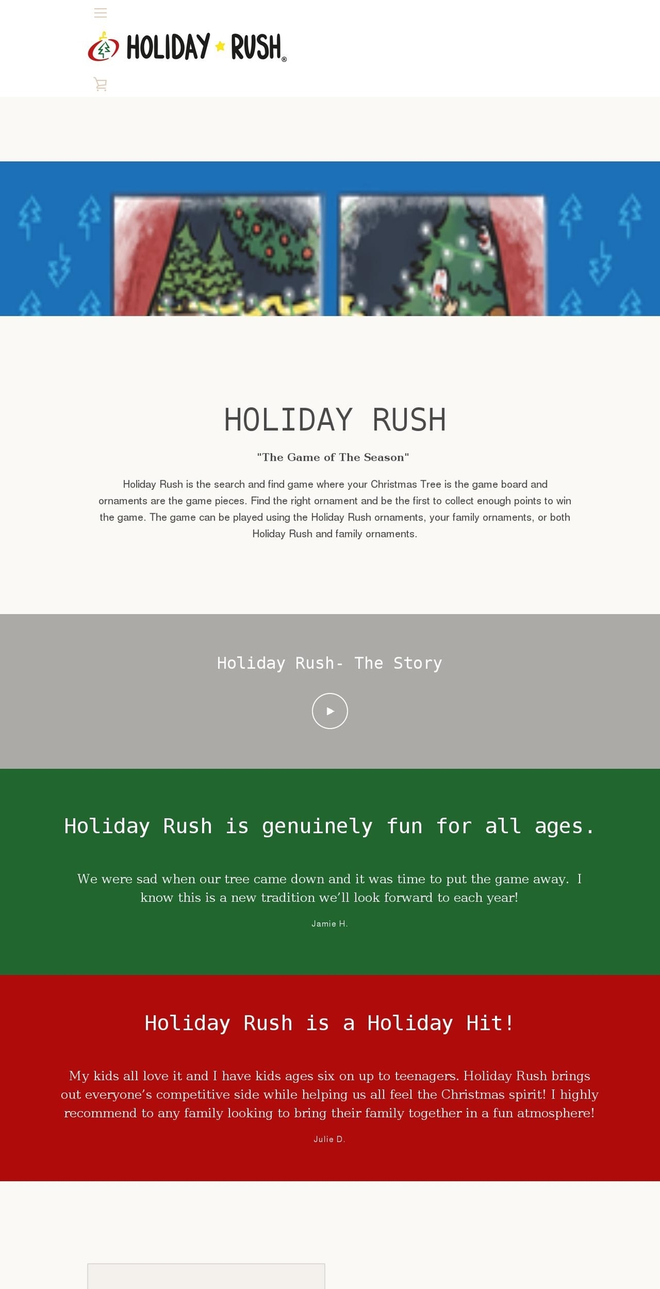 playholidayrush.com shopify website screenshot