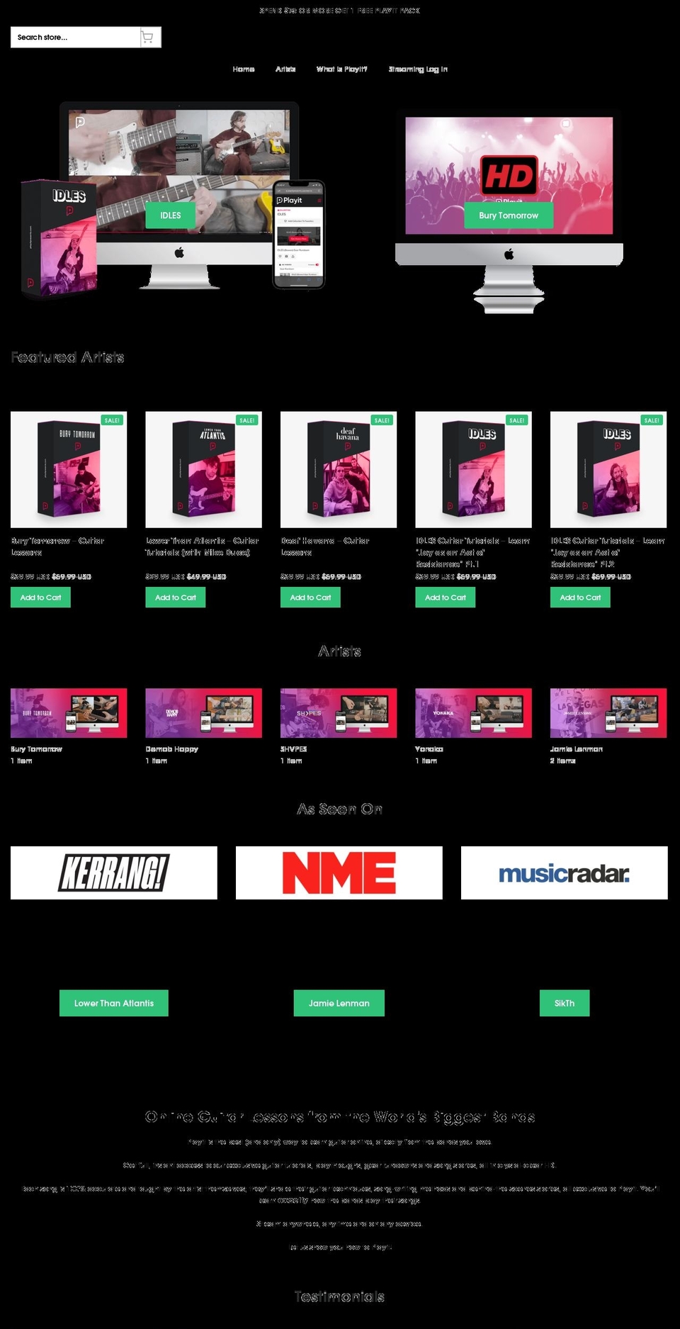 playitpresents.com shopify website screenshot