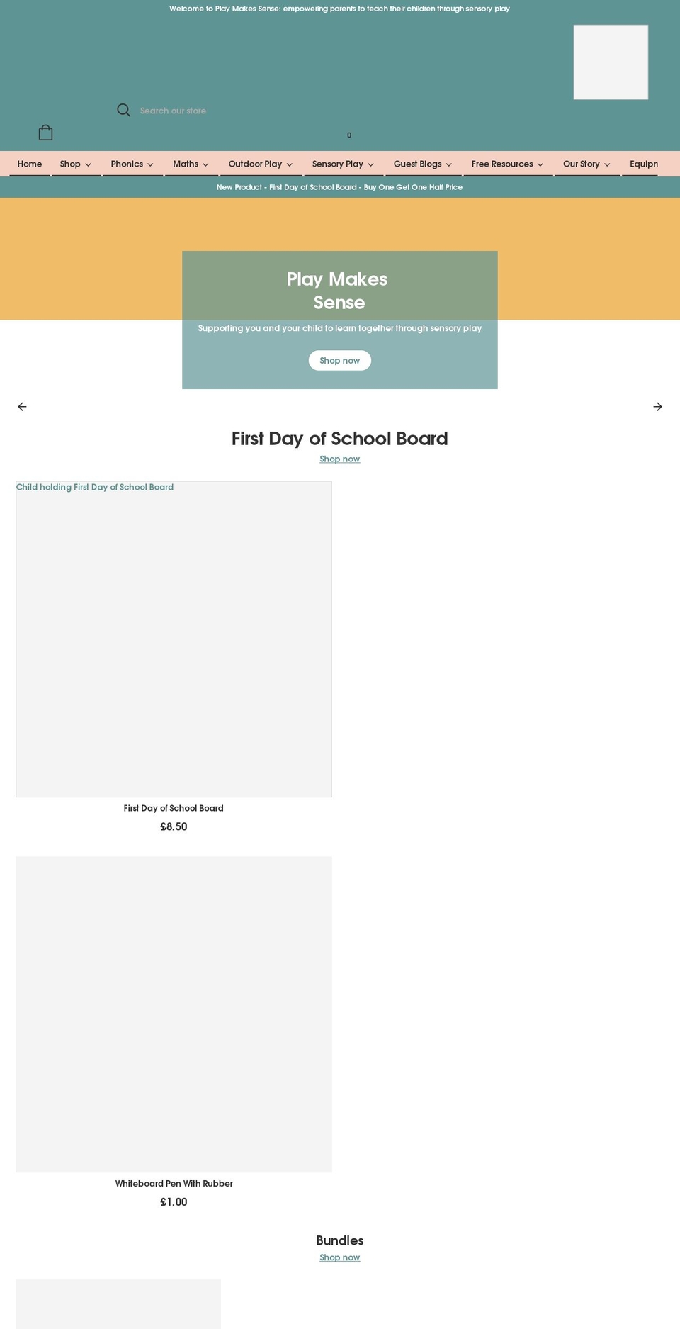 playmakessense.co.uk shopify website screenshot