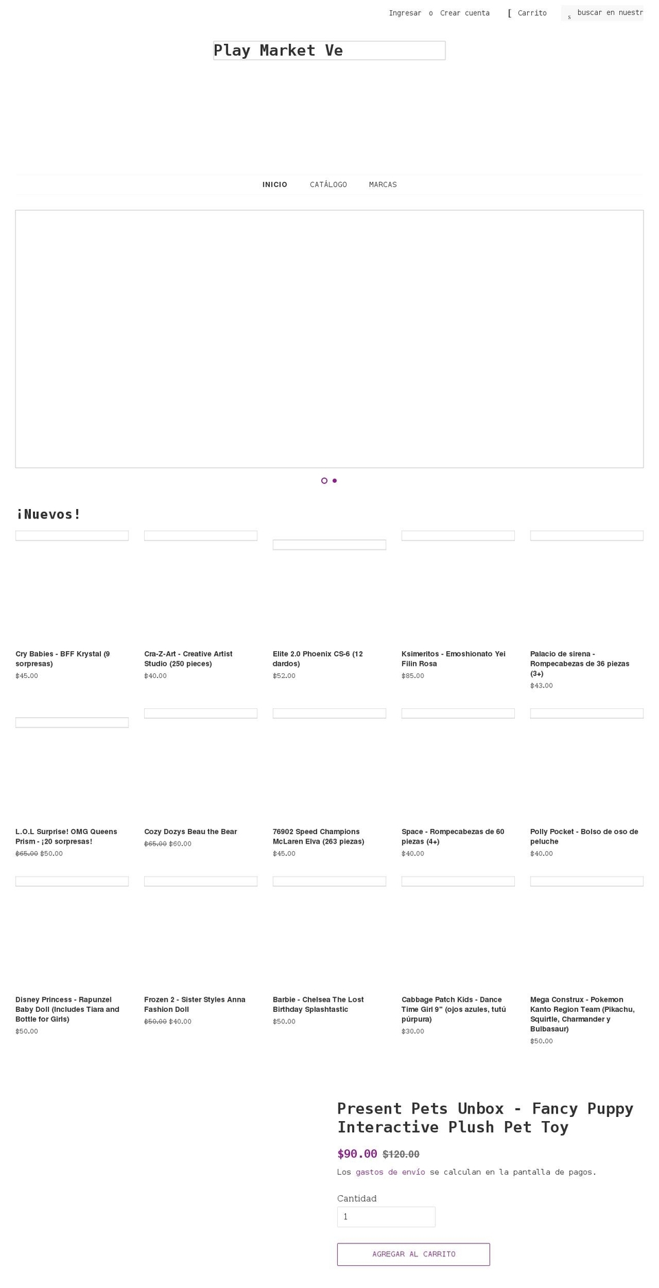 playmarketve.com shopify website screenshot