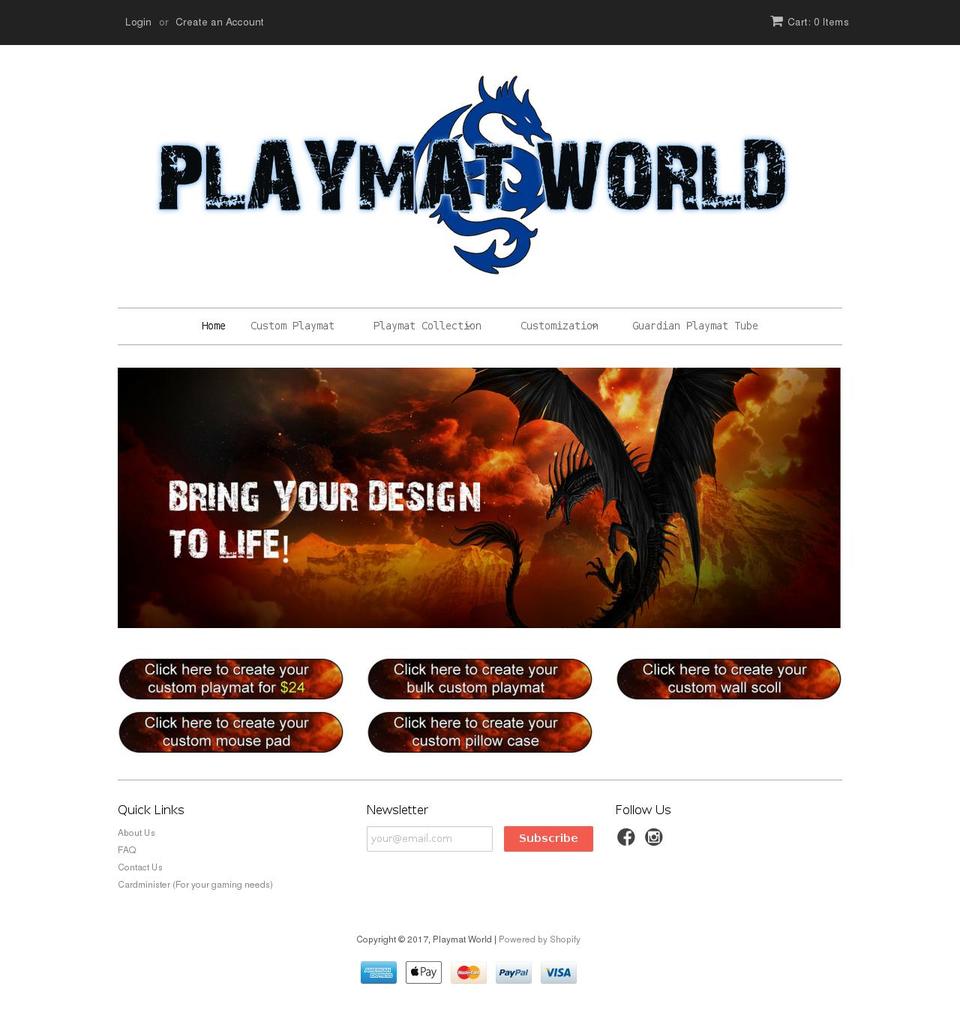 playmatworld.com shopify website screenshot