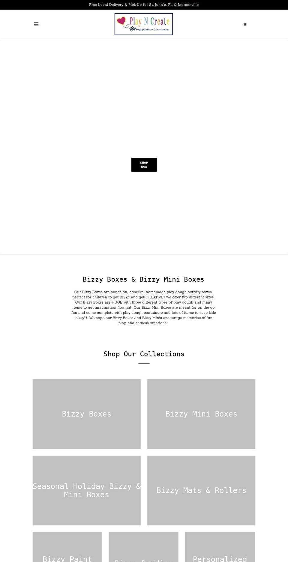 playncreate.com shopify website screenshot