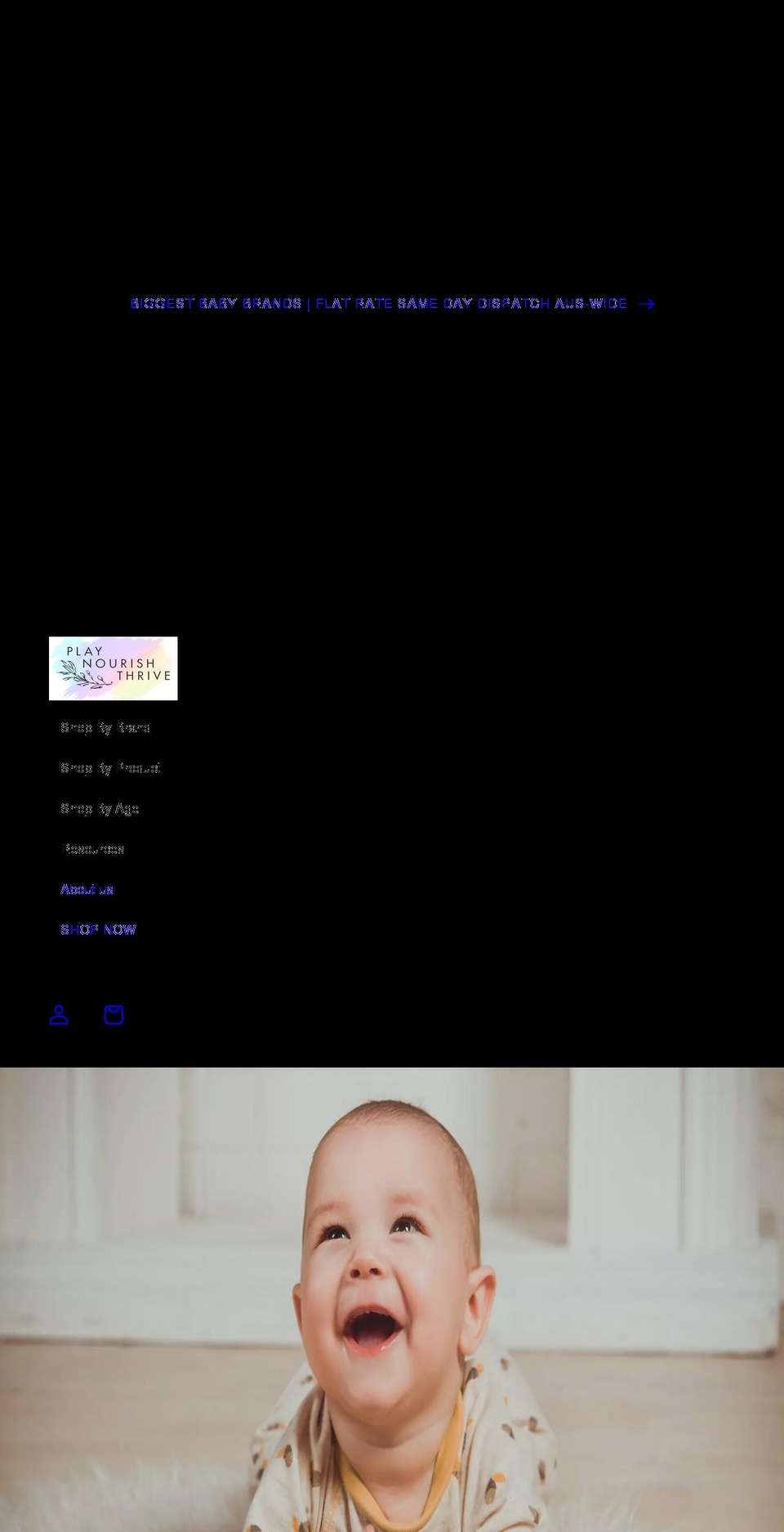 playnourishthrive.com.au shopify website screenshot