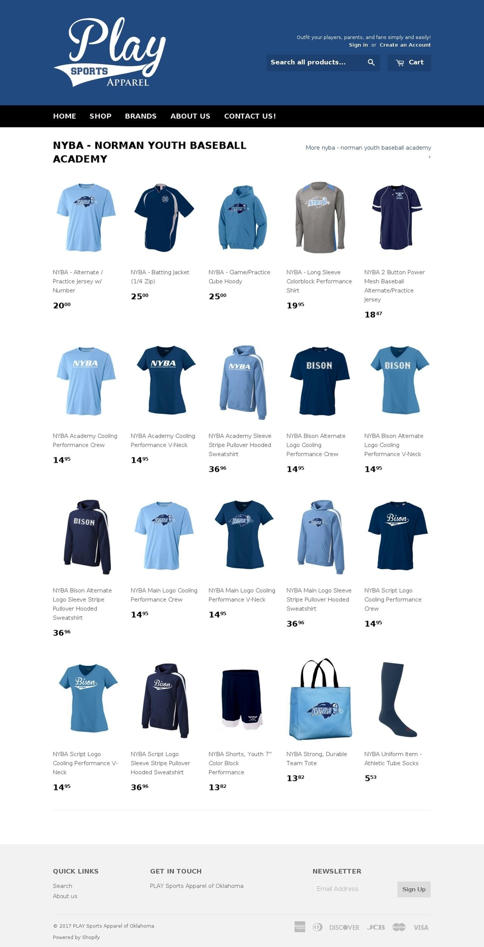playokc.com shopify website screenshot