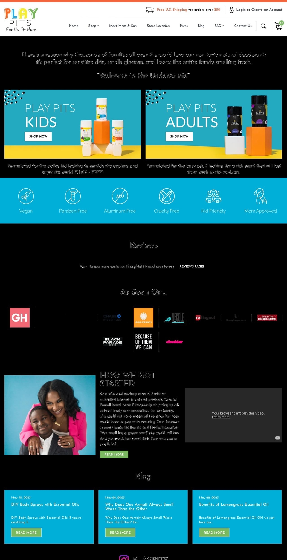 playpits.com — Shopify storefront screenshot