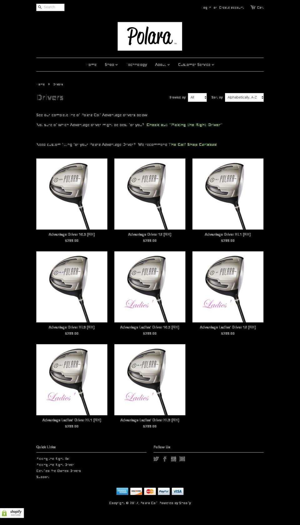 playpolaradriver.com shopify website screenshot