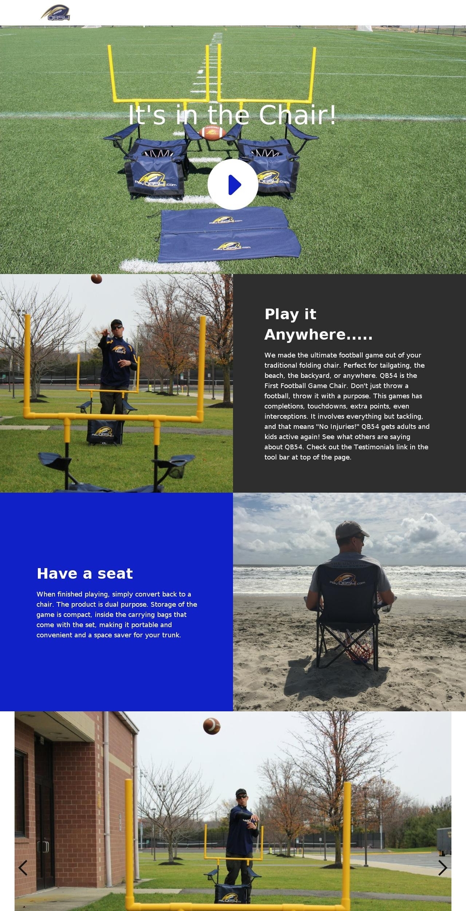 playqb54.com shopify website screenshot