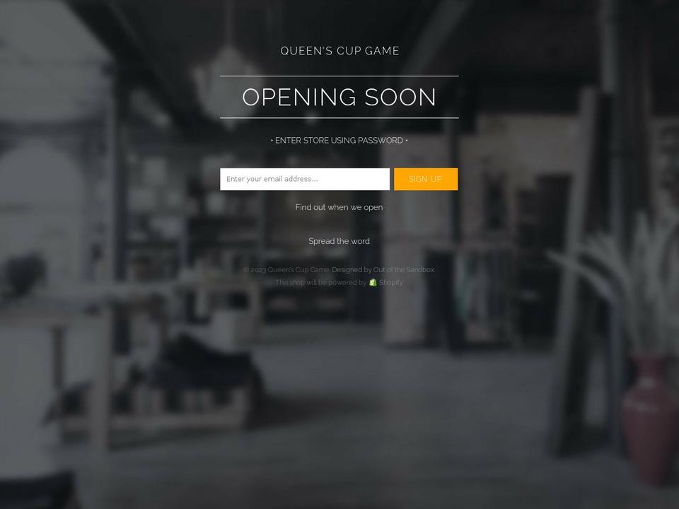 playqueenscup.com shopify website screenshot