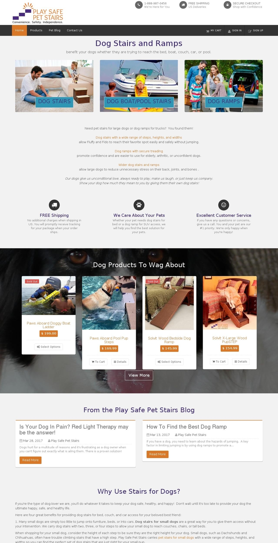 playsafepetstairs.com shopify website screenshot