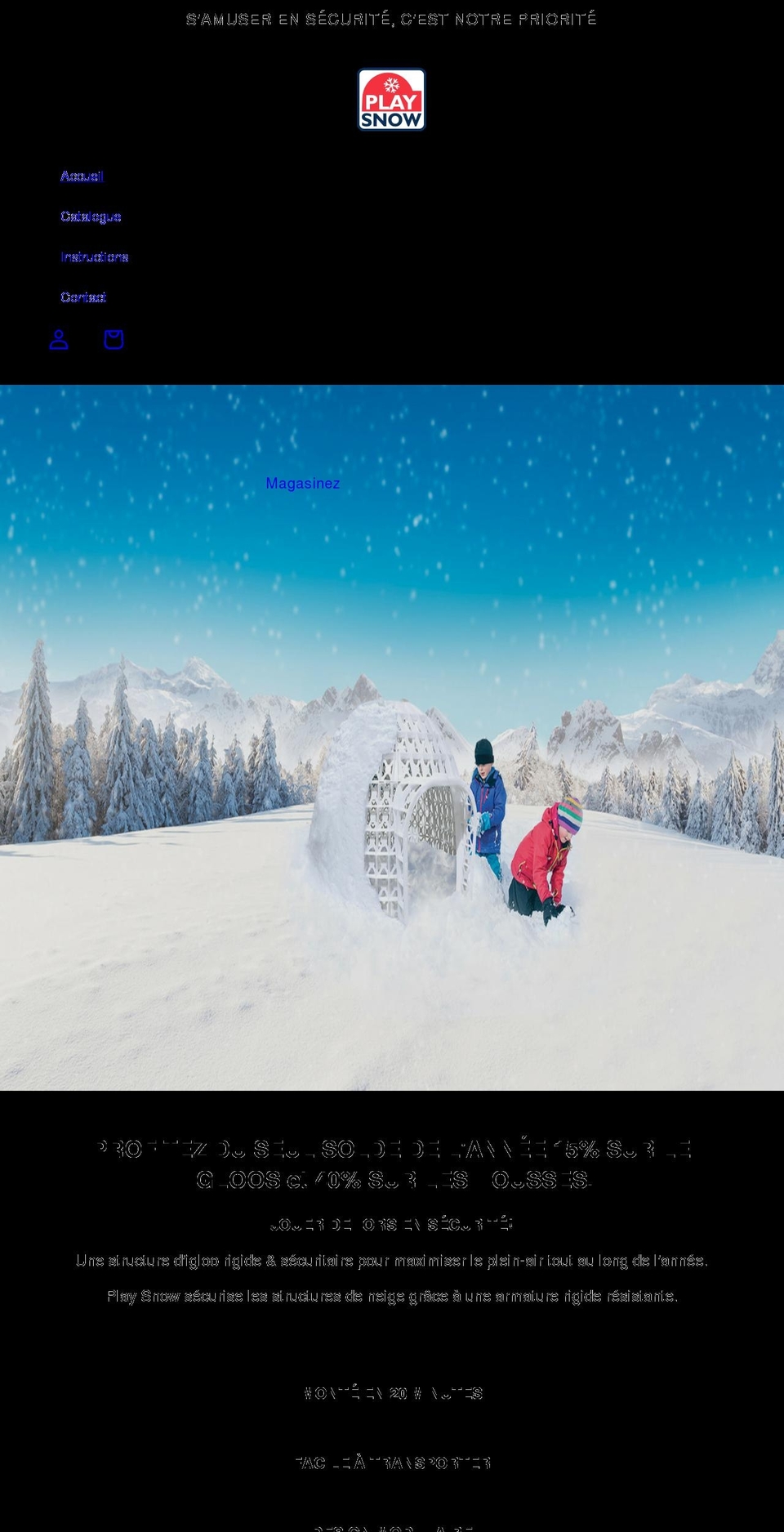 playsnow.ca shopify website screenshot