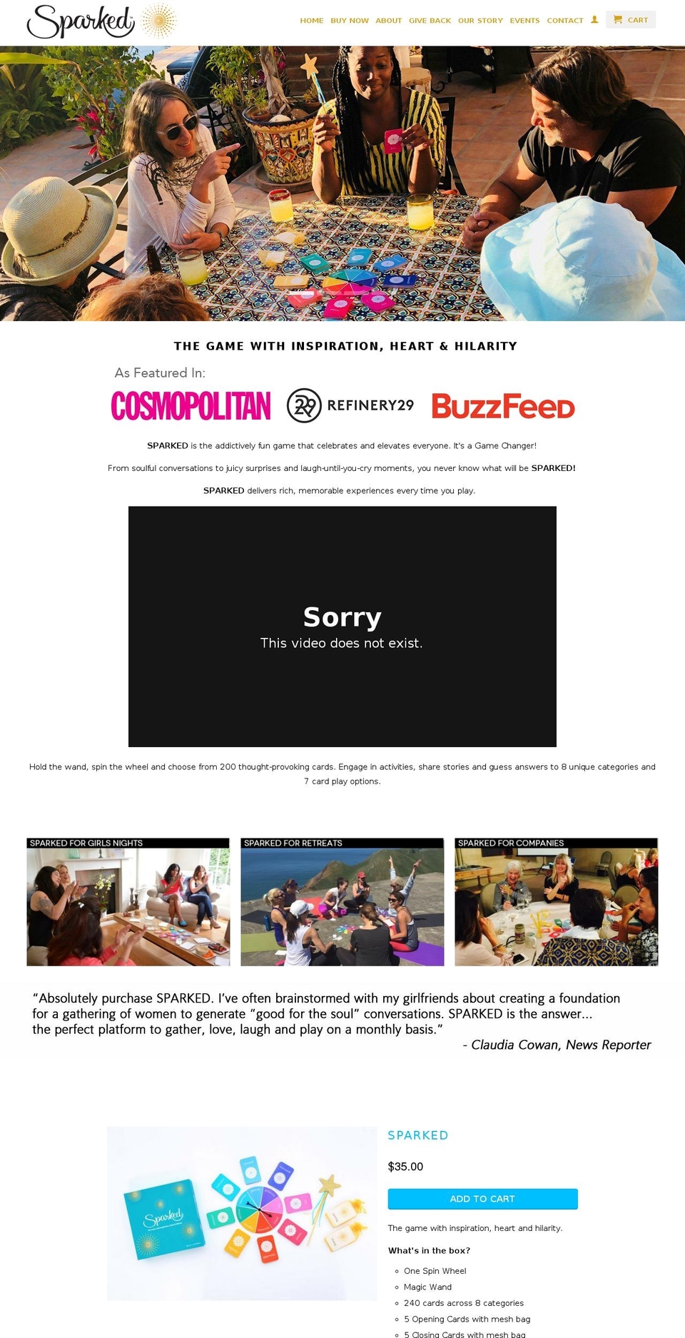 playsparked.com — Shopify storefront screenshot