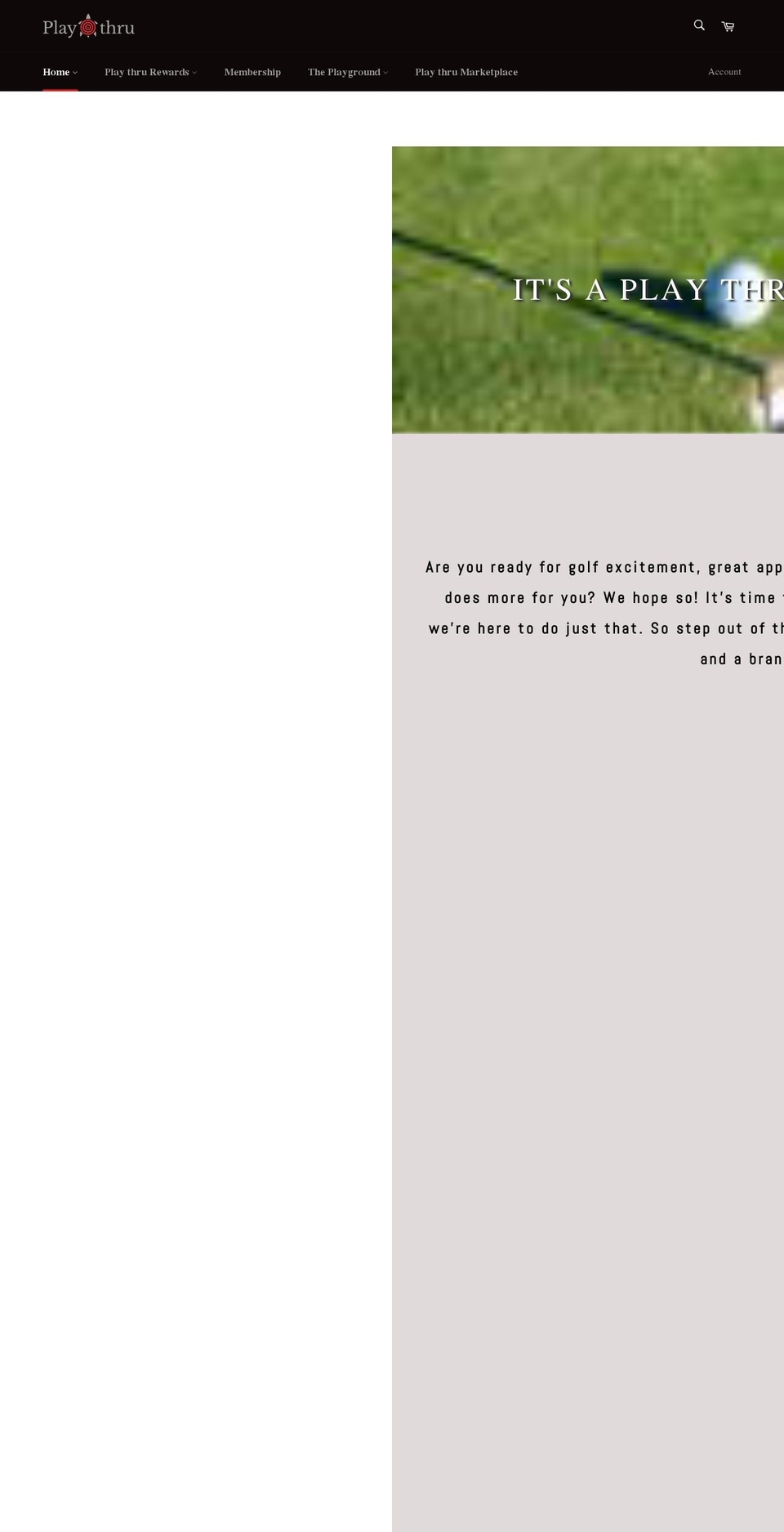 playthru.net shopify website screenshot