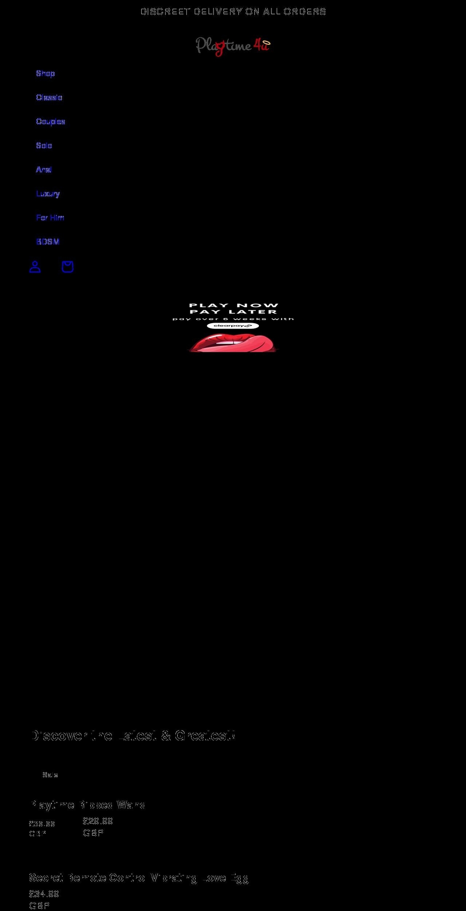 playtime4u.com shopify website screenshot