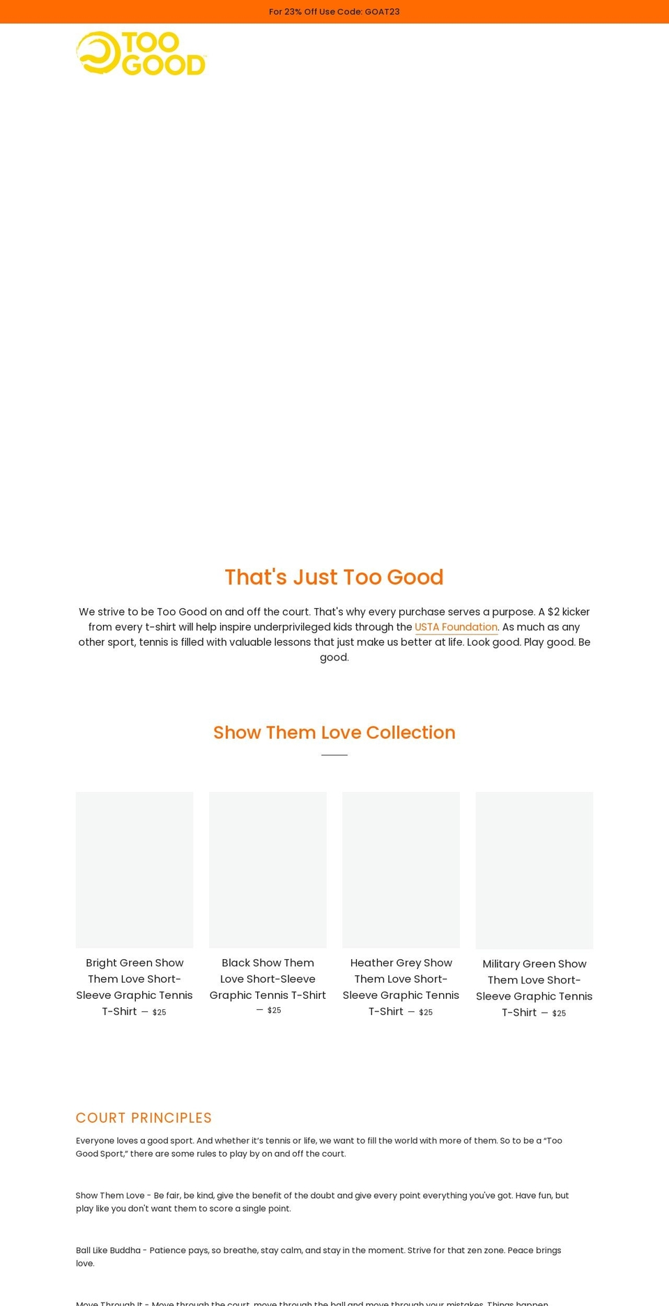 playtoogood.com shopify website screenshot