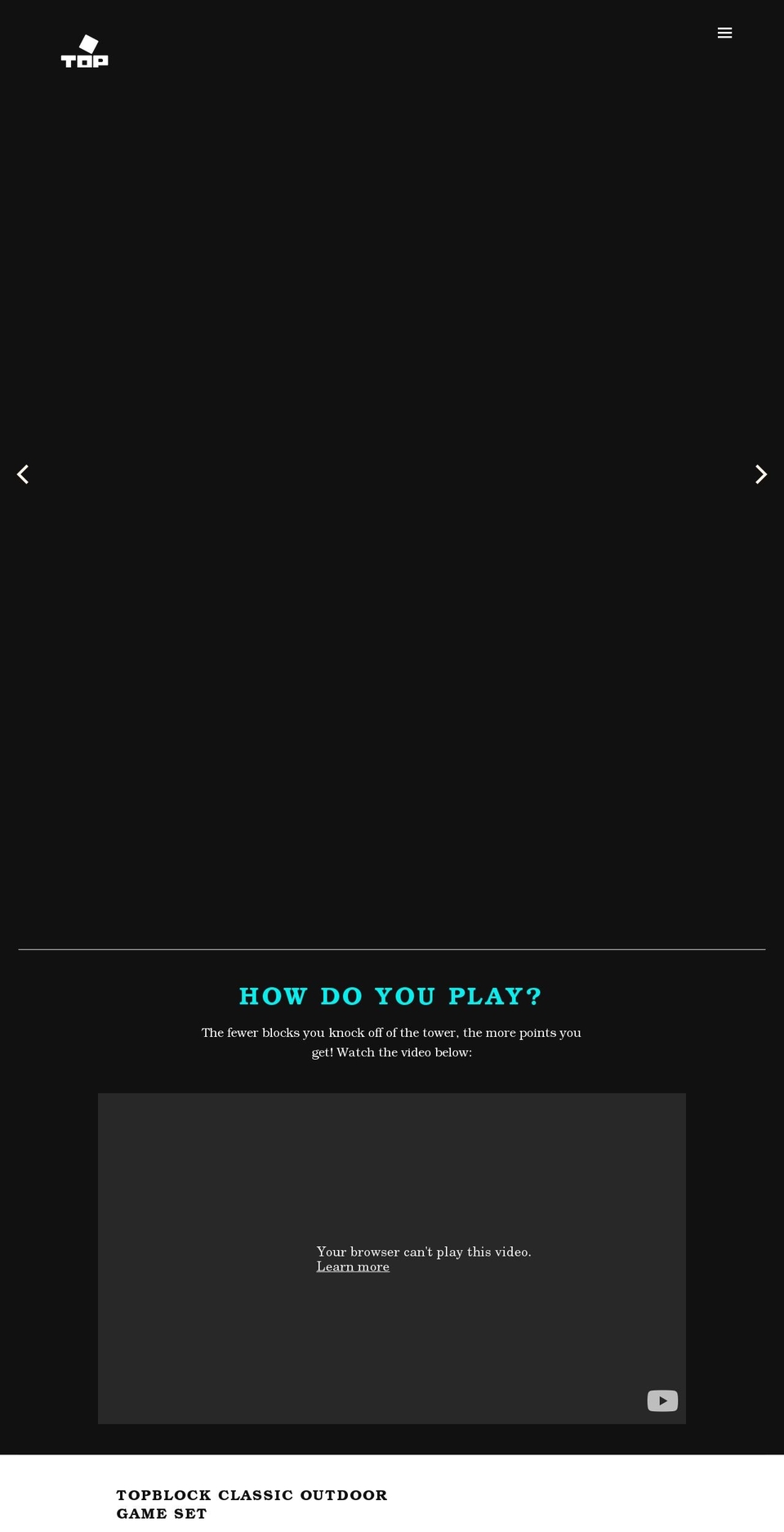 playtopblock.com shopify website screenshot