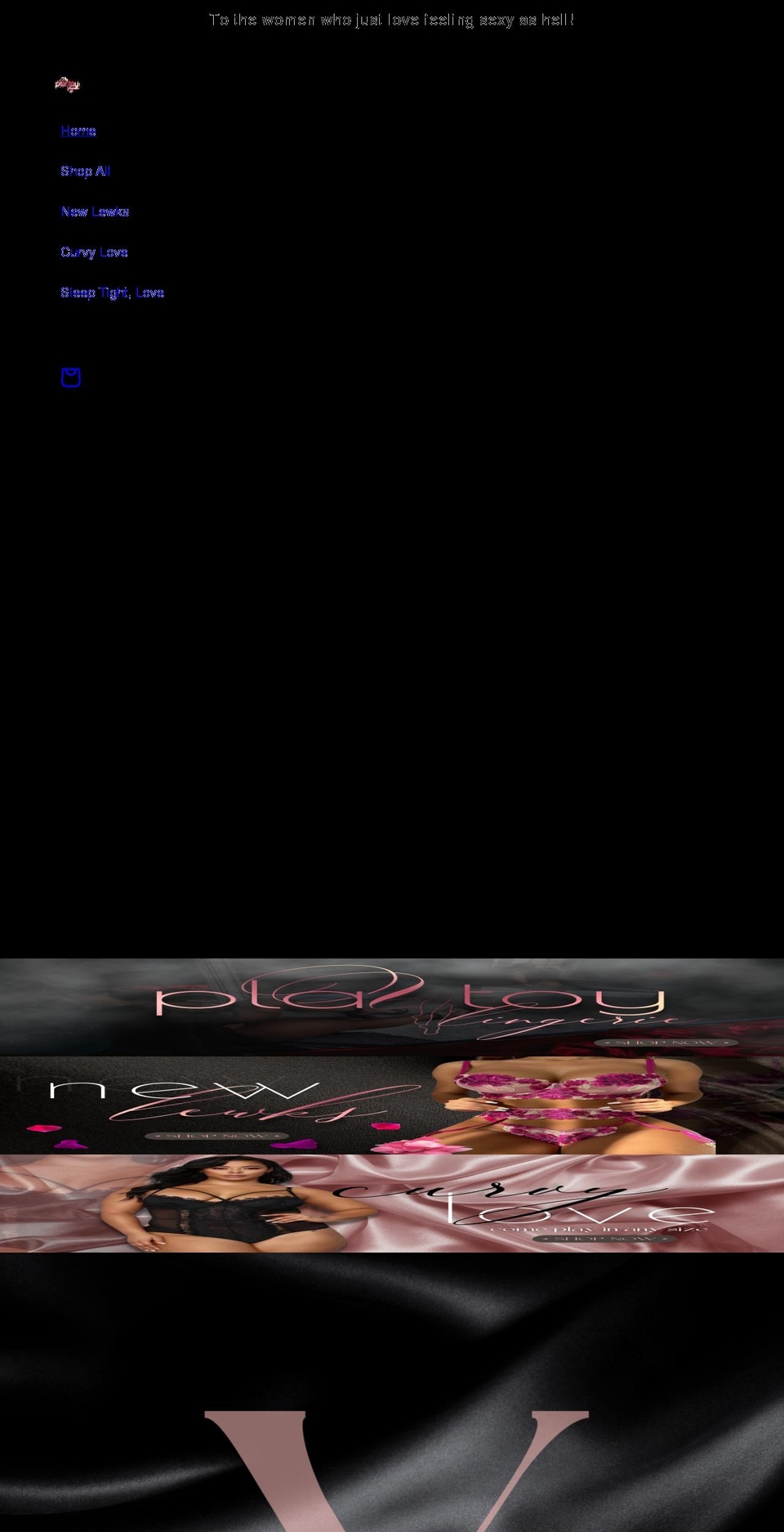 playtoylingerie.com shopify website screenshot