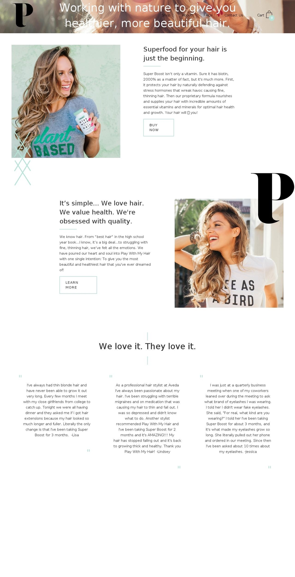 playwithmyhair.com — Shopify storefront screenshot