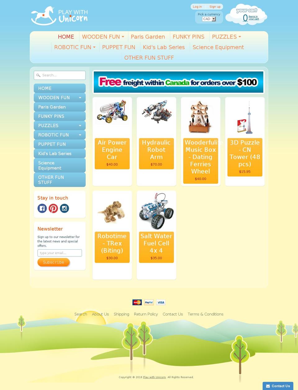 playwithunicorn.com — Shopify storefront screenshot