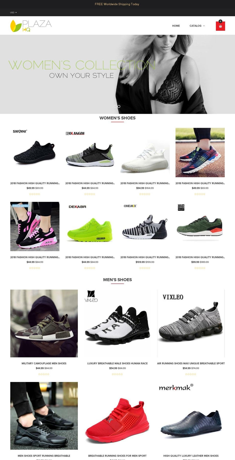 plazahq.com — Shopify storefront screenshot