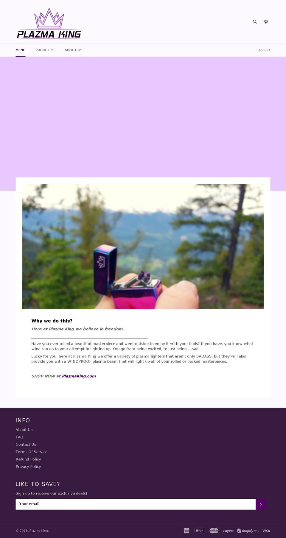plazmaking.com — Shopify storefront screenshot