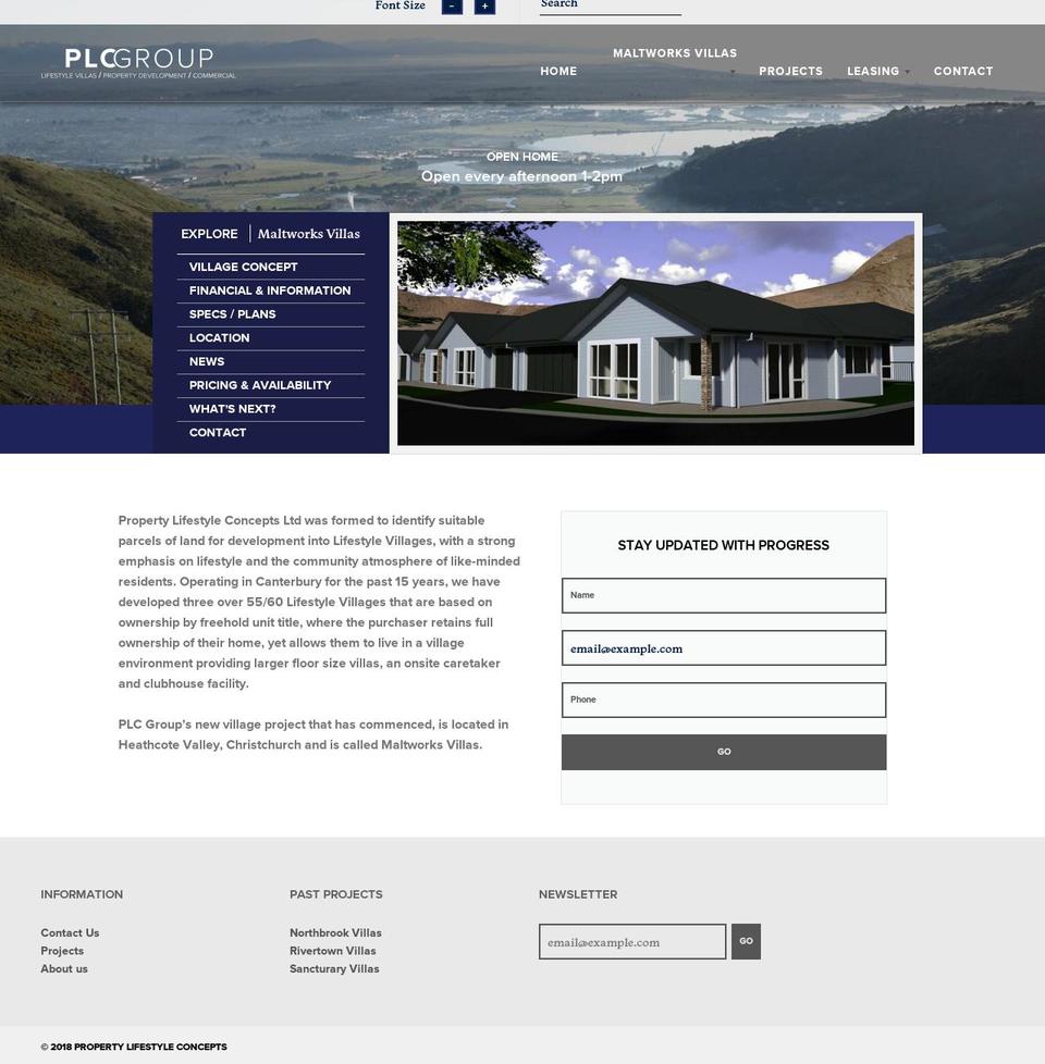 Jaboo Media Theme Shopify theme site example plcgroup.co.nz