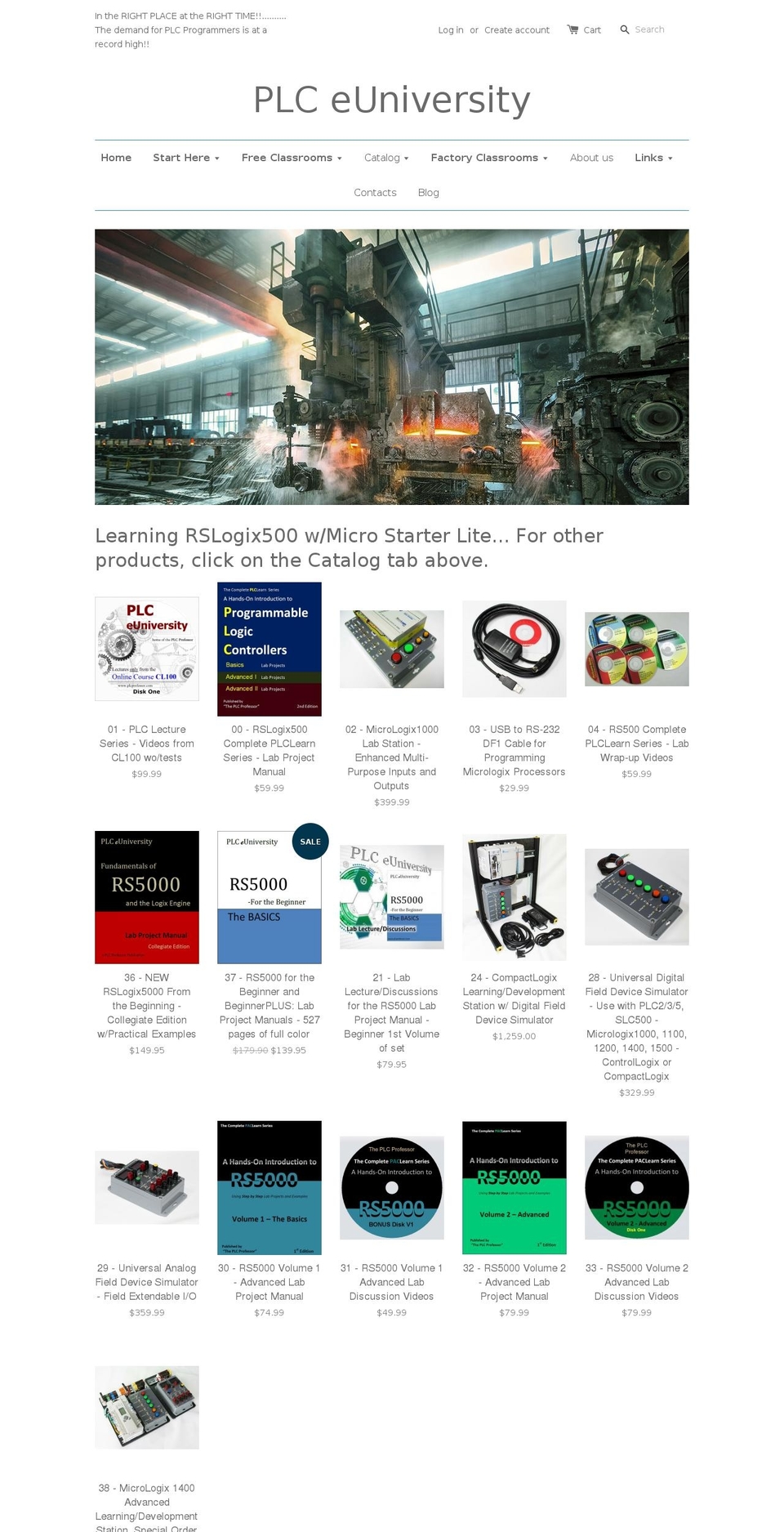 plcuniversity.com shopify website screenshot