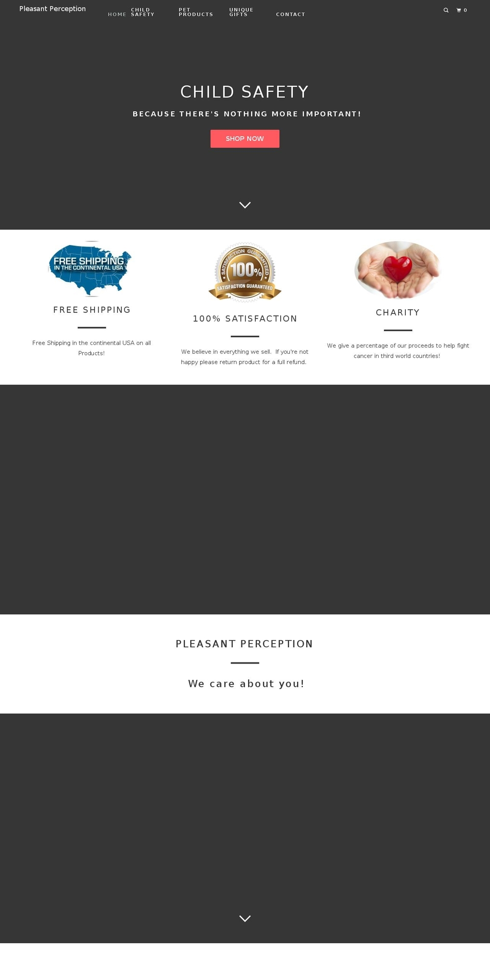 pleasantperception.com shopify website screenshot