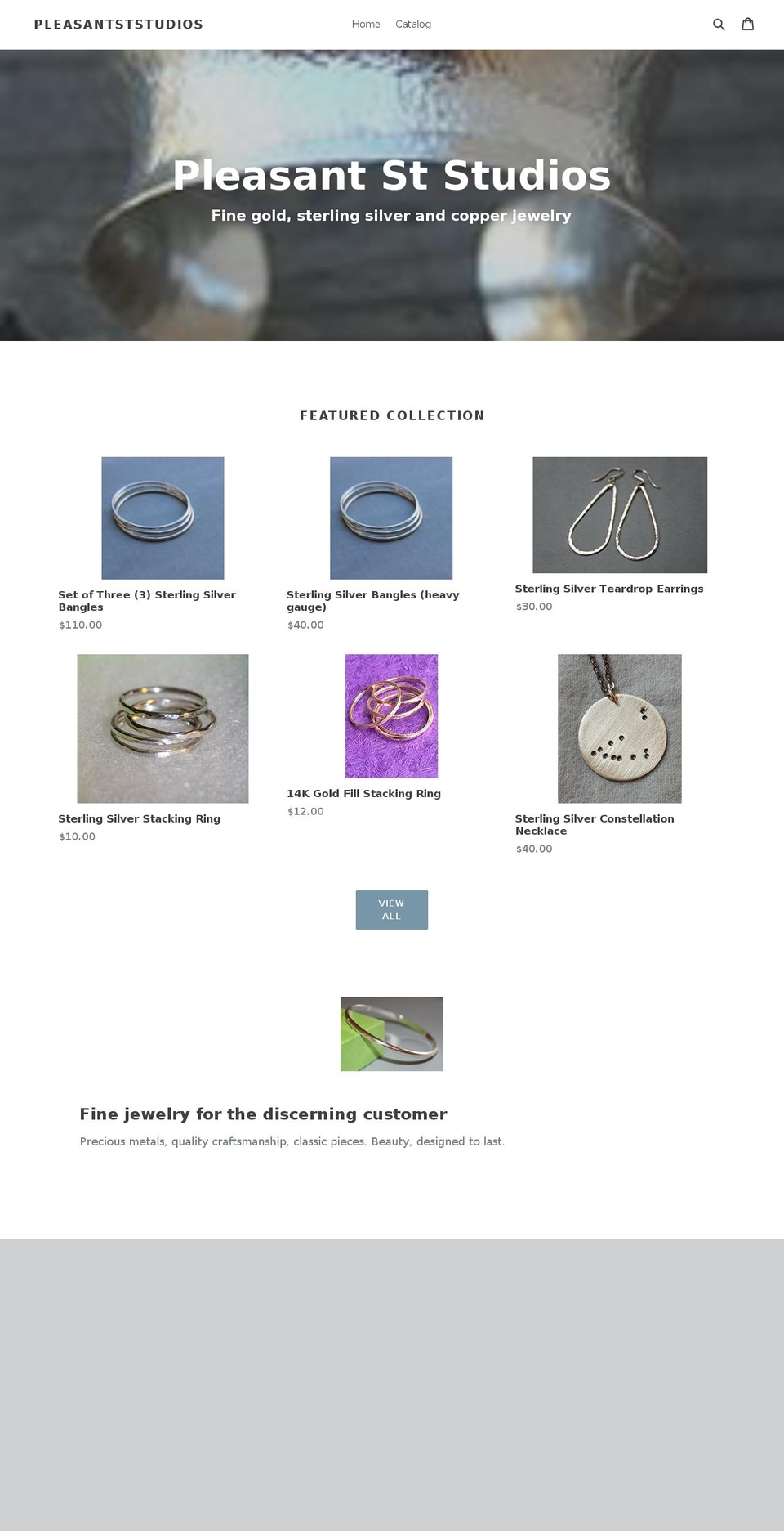 pleasantststudios.com — Shopify storefront screenshot