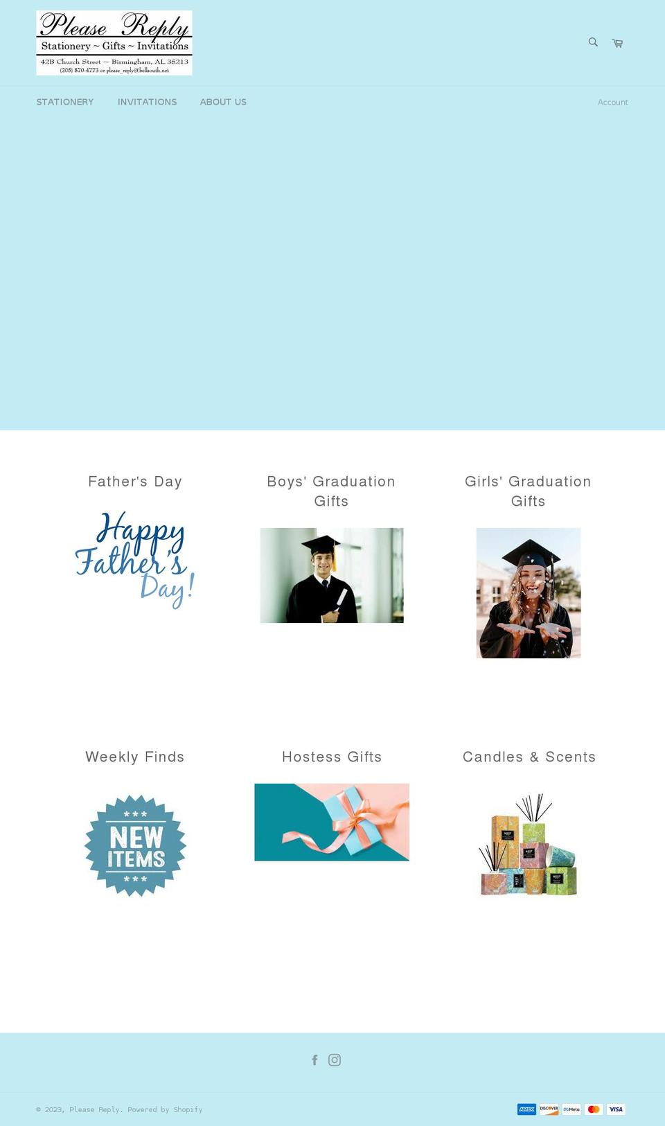pleasereplyllc.com — Shopify storefront screenshot