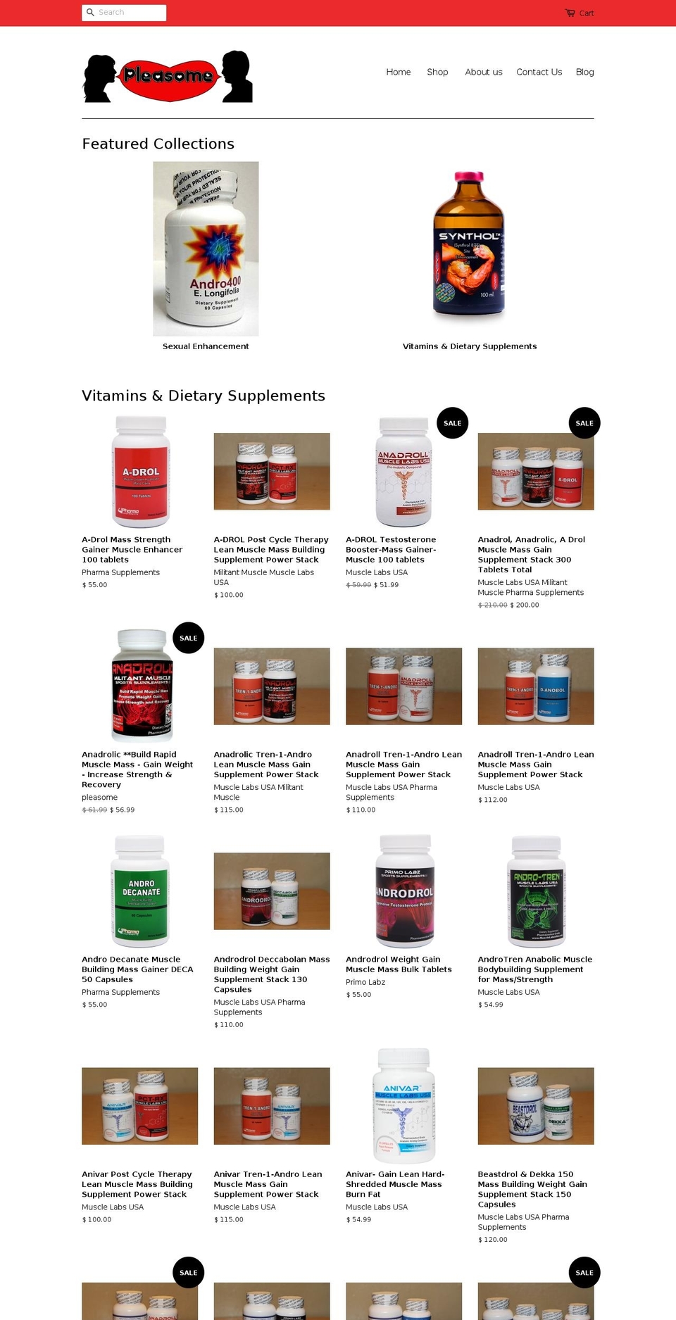 pleasome.com — Shopify storefront screenshot
