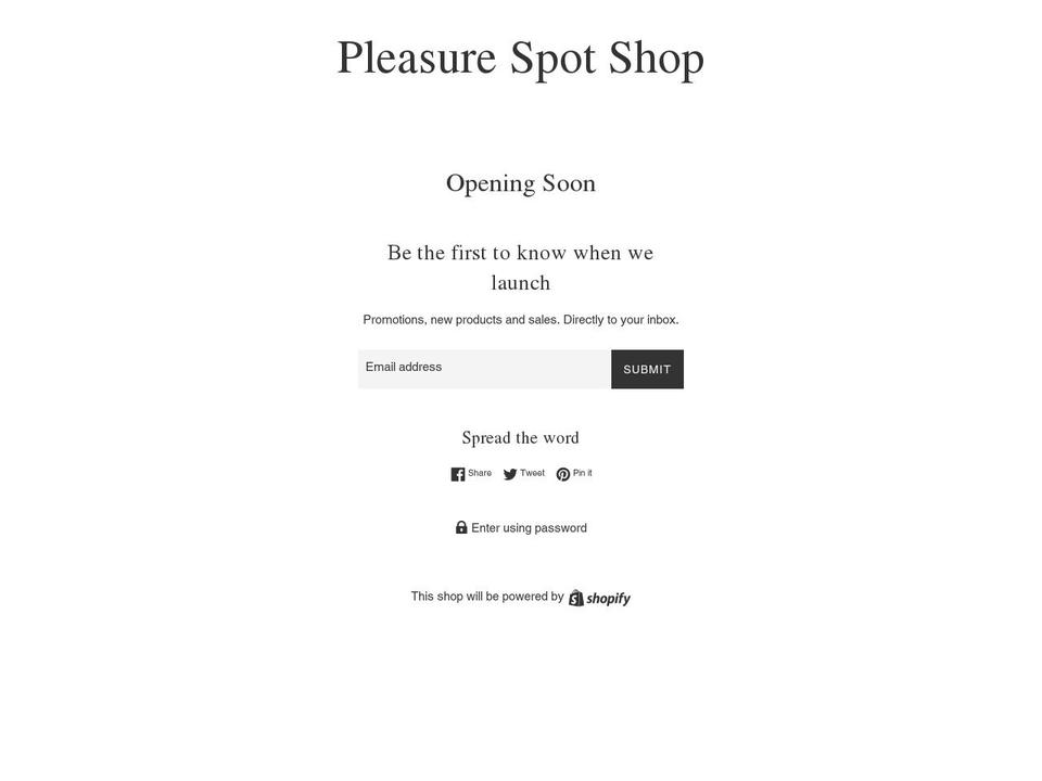 pleasure-spot.com — Shopify storefront screenshot
