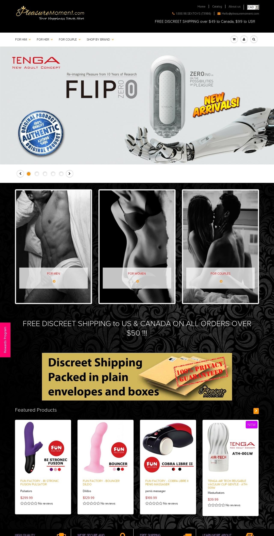 pleasuremoment.com shopify website screenshot