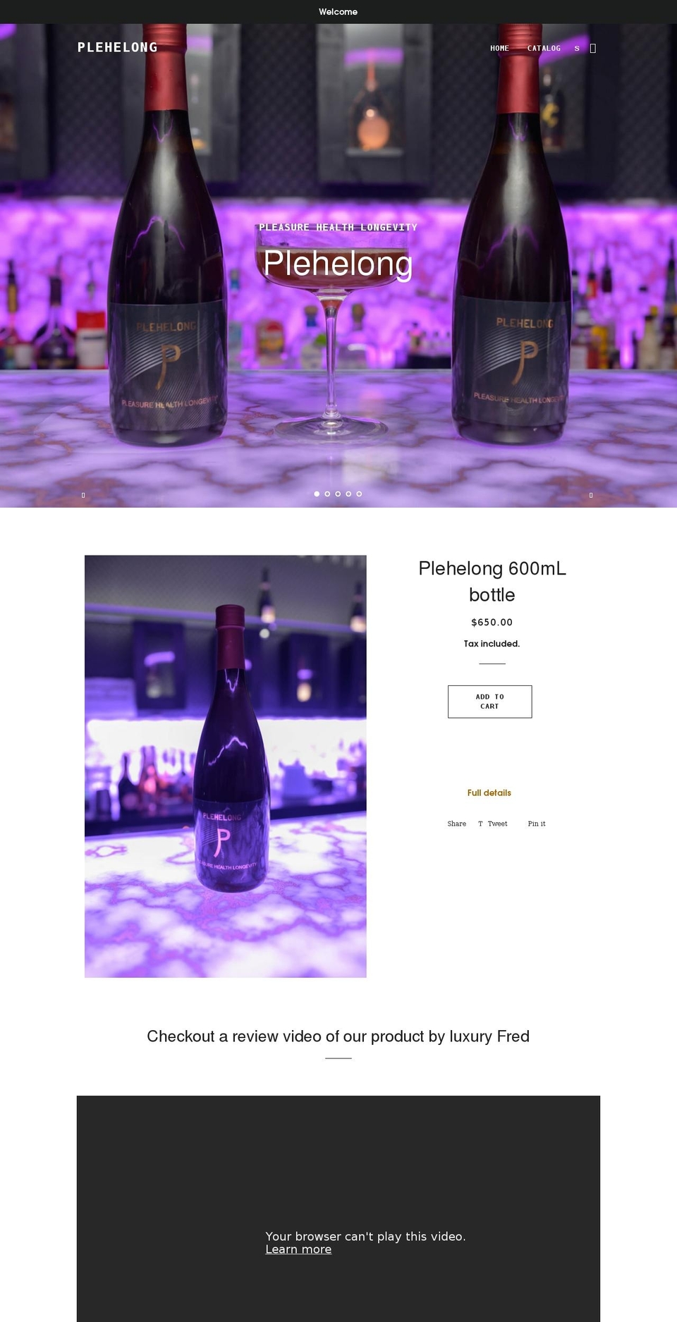 plehelong.com shopify website screenshot